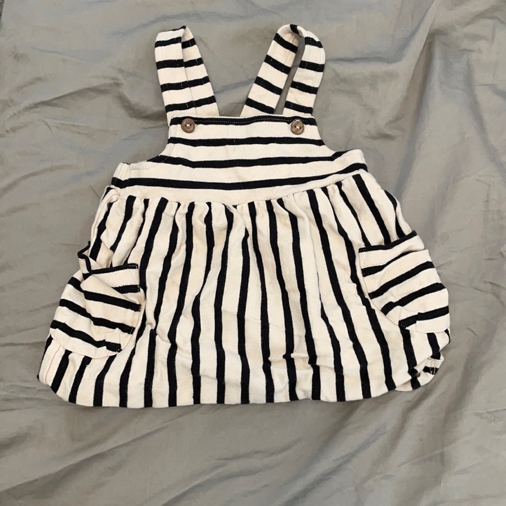 H&M stripped overall dress